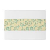 Achtergrond met schelpen. Handtekening Uitnodigingen Wikkel (Achterkant Voorbeeld)