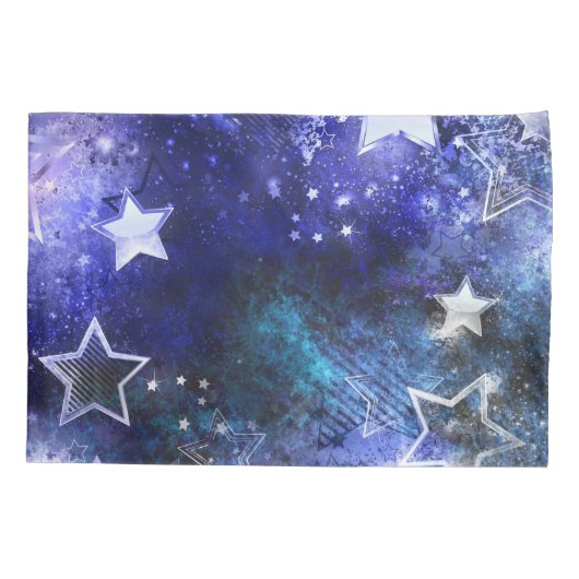 Achtergrond met sterren in de ruimte kussensloop (Achterkant)