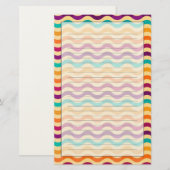 Achtergrond met strepen in retro 2 briefpapier (Voorkant / Achterkant)