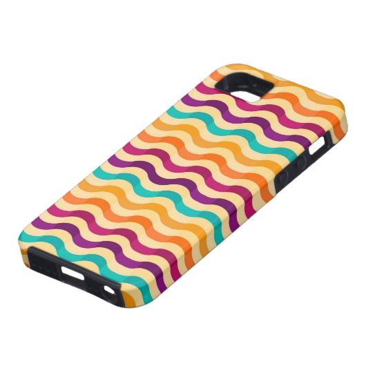 Achtergrond met strepen in retro 2 Case-Mate iPhone case (Onderkant)