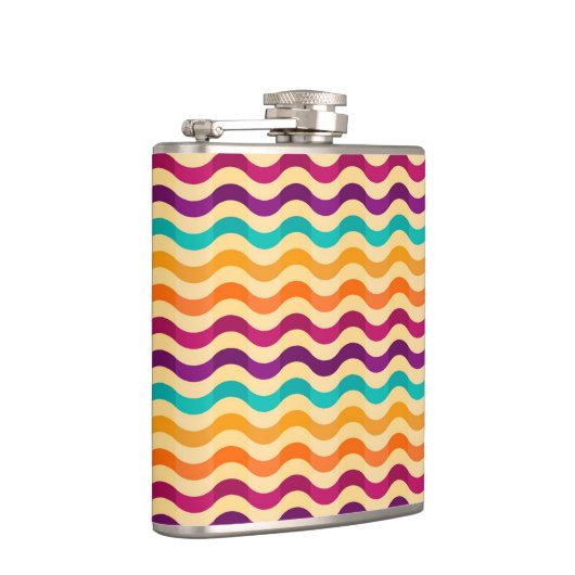 Achtergrond met strepen in retro 2 heupfles (Rechts)