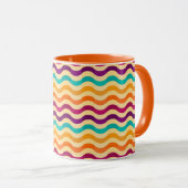Achtergrond met strepen in retro 2 mok (Voorkant rechts)