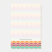 Achtergrond met strepen in retro 2 post-it® notes (Voorkant)