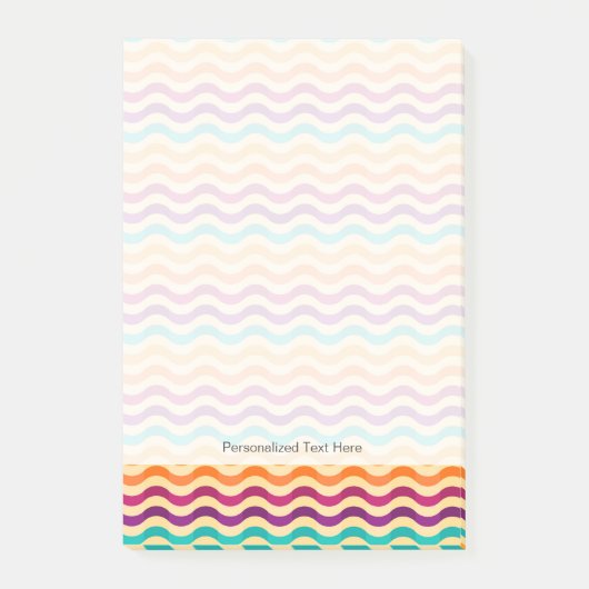 Achtergrond met strepen in retro 2 post-it® notes (Voorkant)