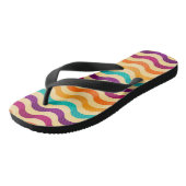 Achtergrond met strepen in retro 2 teenslippers (Schuin)