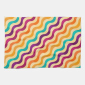 Achtergrond met strepen in retro 2 theedoek (Horizontaal)