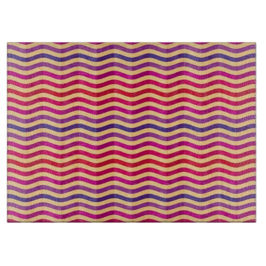 Achtergrond met strepen in retro 3 snijplank (Voorkant)