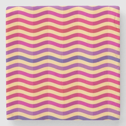 Achtergrond met strepen in retro 3 stenen onderzetter (Voorkant)