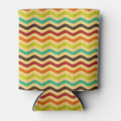 Achtergrond met strepen in retro 4 blikjeskoeler (Voorkant)