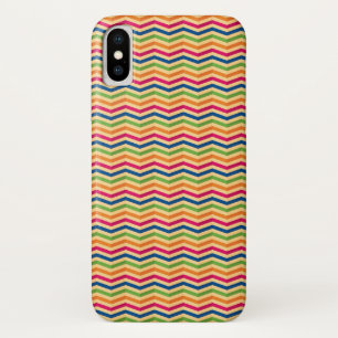 Achtergrond met strepen in retro iPhone x hoesje