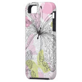 Achtergrond met vlinder Case-Mate iPhone case (Achterkant Links)