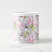 Achtergrond met vlinder jumbo beker (Voorkant)