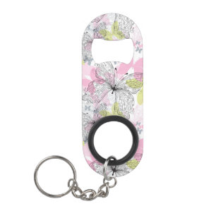 Achtergrond met vlinder mini flessenopener