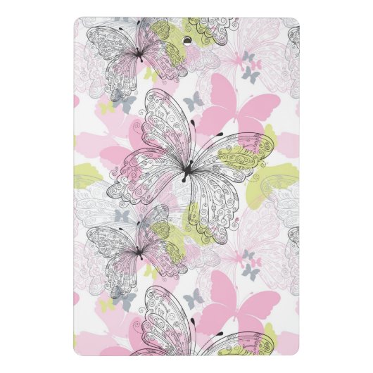 Achtergrond met vlinder mini klembord (Achterkant)