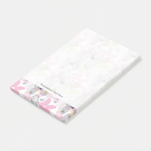 Achtergrond met vlinder post-it® notes (Schuin)