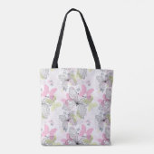 Achtergrond met vlinder tote bag (Achterkant)