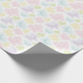 Achtergrond met vlinders in de waterverf cadeaupapier (Hoek)