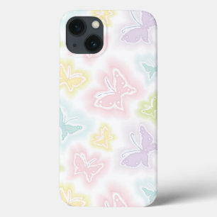 Achtergrond met vlinders in de waterverf iPhone 13 hoesje