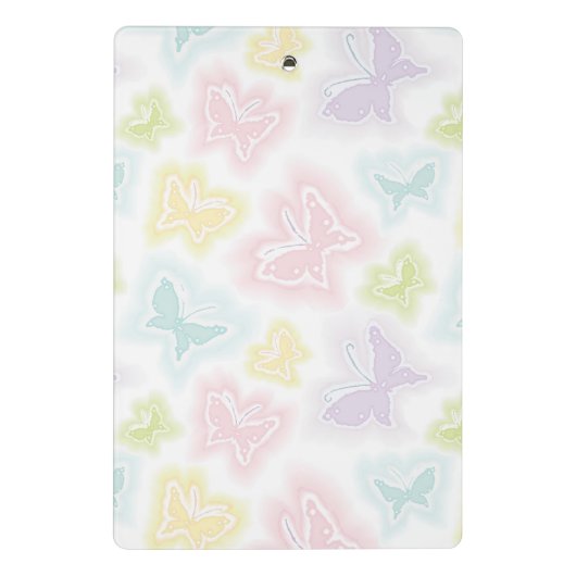 Achtergrond met vlinders in de waterverf mini klembord (Achterkant)