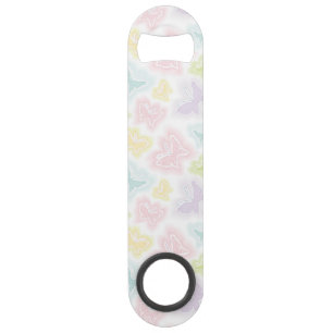 Achtergrond met vlinders in de waterverf speed flessenopener