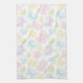 Achtergrond met vlinders in de waterverf theedoek (Verticaal)