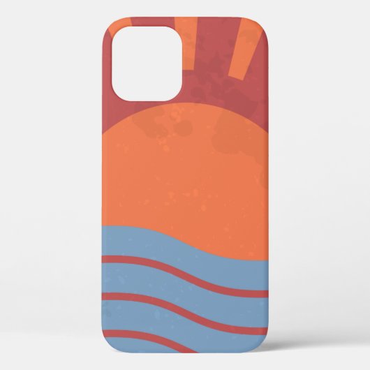  achtergrond met zee en zon. zomerretro Case-Mate iPhone case (Achterkant)