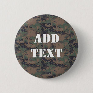 Achtergrond militair digitaal bos ronde button 5,7 cm