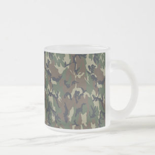 Achtergrond militaire boscamouflage matglas koffiemok