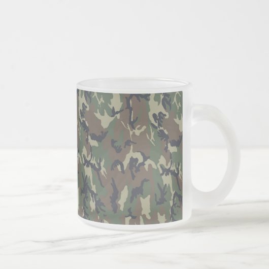 Achtergrond militaire boscamouflage matglas koffiemok (Rechts)