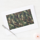 Achtergrond militaire boscamouflage rechthoekige sticker (Envelop)