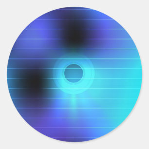 Achtergrond muziekpartij ronde sticker