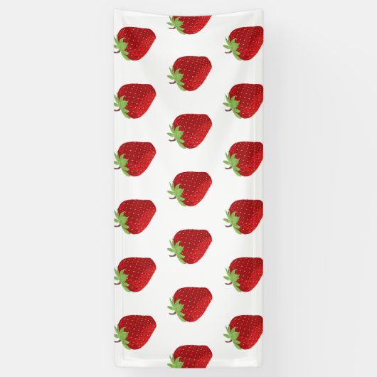 Achtergrond naadloze aardbei spandoek (Verticaal)