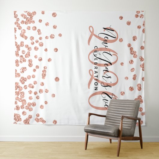 Achtergrond Nieuwe Roos Gold Confetti van het Eve Wandkleed (In Situ (horizontaal))