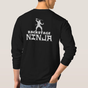 Achtergrond Ninja (wit) op achterzijde T-shirt