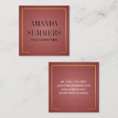 Achtergrond octanolpatroon vierkante visitekaartje (Voorkant / Achterkant)