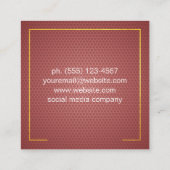 Achtergrond octanolpatroon vierkante visitekaartje (Achterkant)