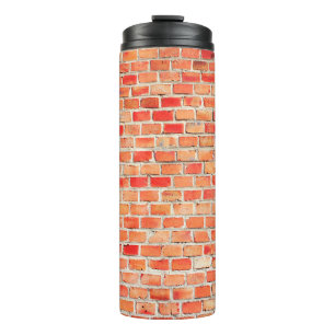 Achtergrond of texturebrick, ontwerp, int thermosbeker