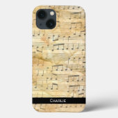 Achtergrond oude muziekblad. Personaliseren. Case-Mate iPhone Case (Achterkant)