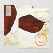Achtergrond oude wand, briefkaart (Voorkant / Achterkant)