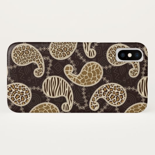 Achtergrond paisleystijl Case-Mate iPhone case (Achterkant (horizontaal))