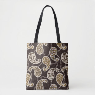 Achtergrond paisleystijl tote bag