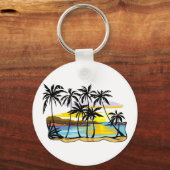 Achtergrond palmboom sleutelhanger (Voorkant)