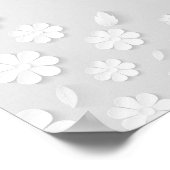 achtergrond papierbloemachtergrond wit poster (Hoek)