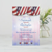 Achtergrond patriottisch rood wit blauw bundelstaa kaart (Staand voorkant)