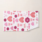 Achtergrond patroonValentijn 2023 met hart Handdoek (Handdoek)