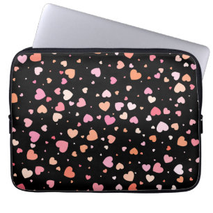 Achtergrond patroonValentijn 2023 met hart Laptop Sleeve