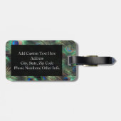 Achtergrond Peacock-doether Bagagelabel (Achterkant horizontaal)