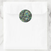 Achtergrond Peacock-doether Ronde Sticker (Tas)