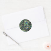 Achtergrond Peacock-doether Ronde Sticker (Envelop)