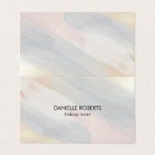 Achtergrond penseelkleuren afbreken visitekaartjes (Buitenkant ongevouwen)